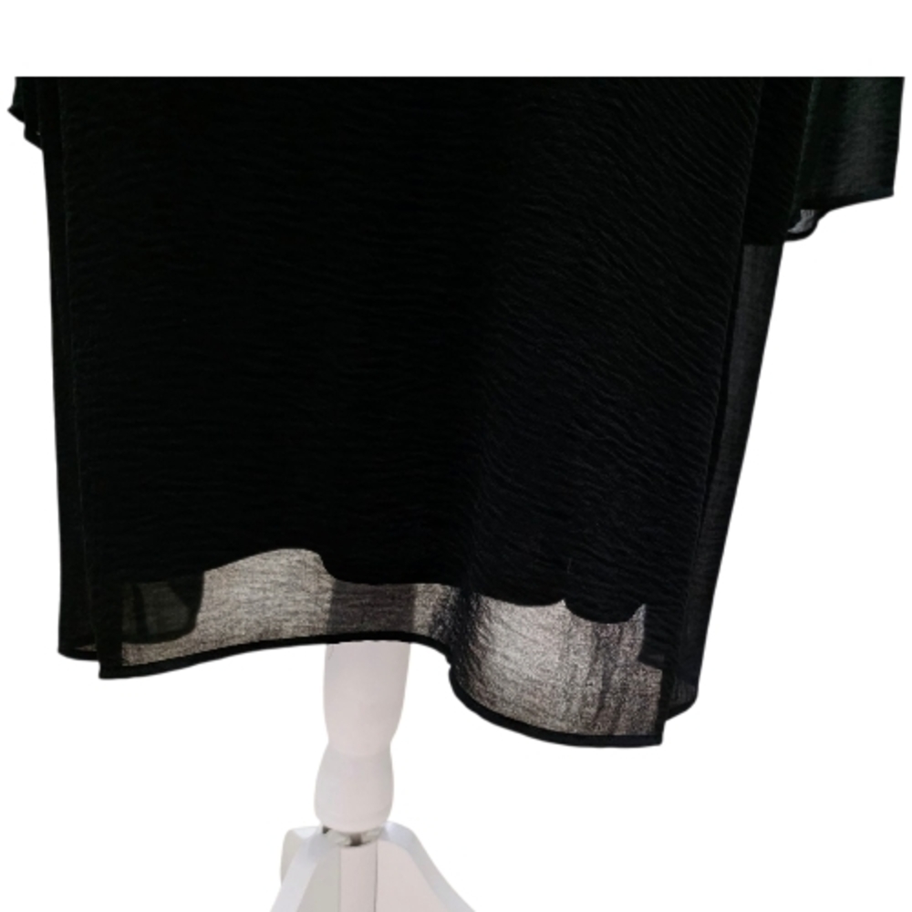Tacera Elegant Black Long Sleeve Dress, Woman 2X - Picture 6 of 9